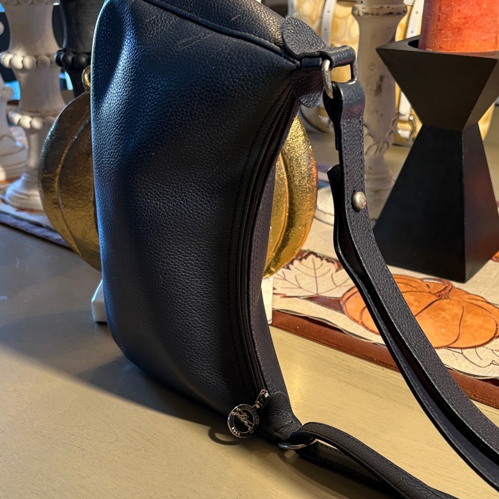 Longchamp Dark Blue Leather Handbag - Picture 6 of 15